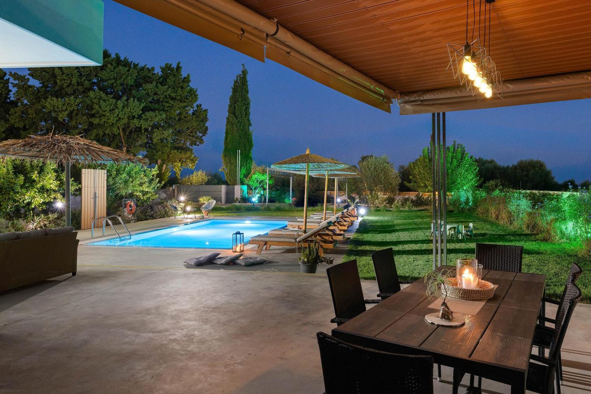 Ethria Pool Villa With Heated Jacuzzi Afantou Exteriér fotografie