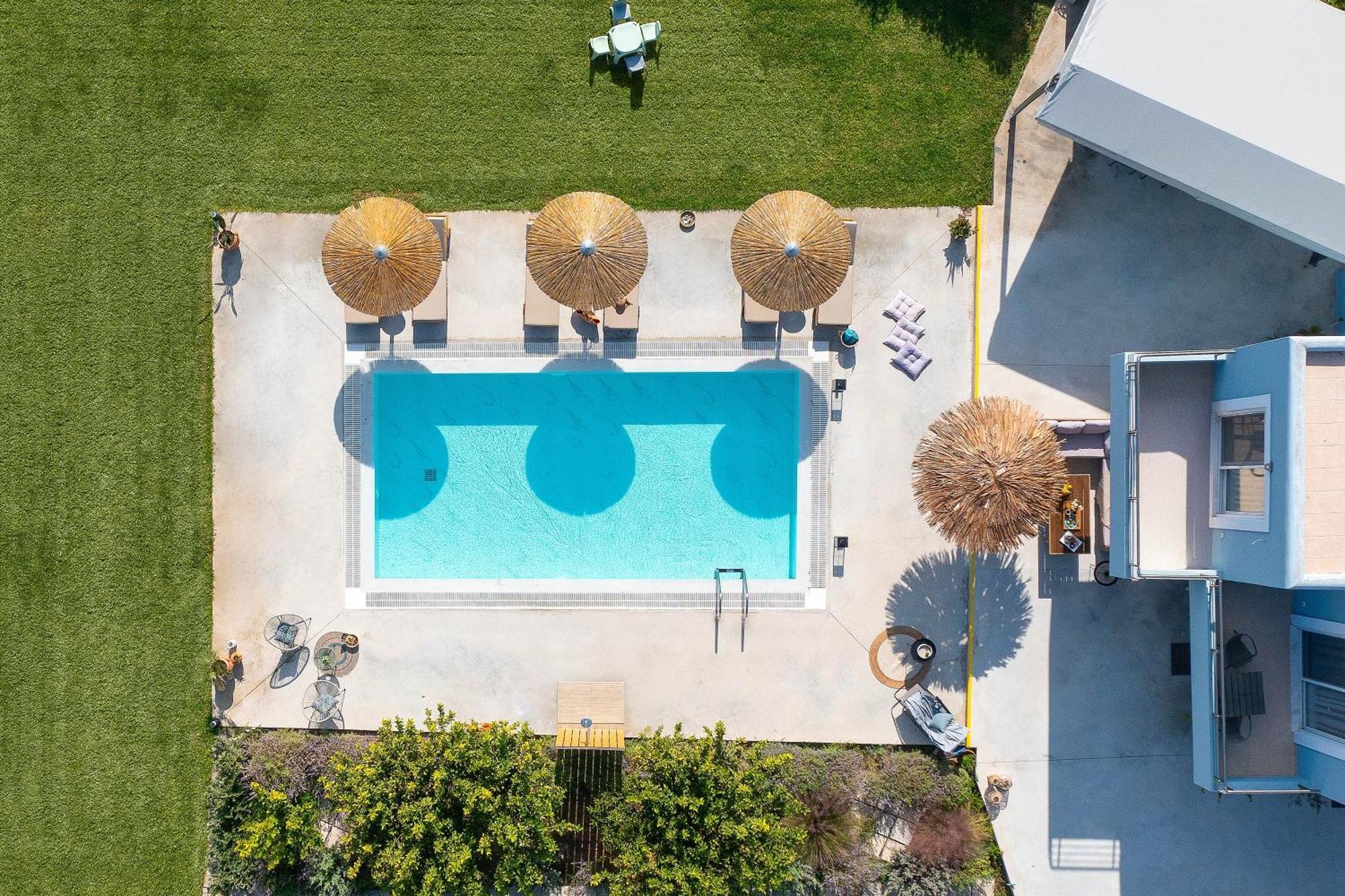 Ethria Pool Villa With Heated Jacuzzi Afantou Exteriér fotografie